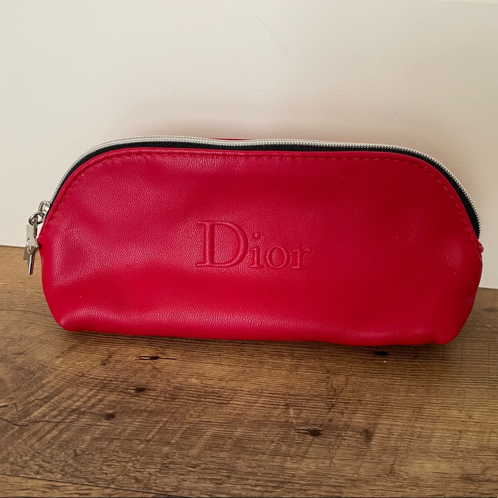 BRAND NEW! Red Dior zipper pouch